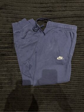 Nike Dark Navy Fleece Joggers with Black Logo Tag